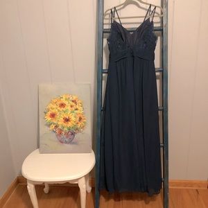 Azazie Blake • Chiffon Lace Back Chiffon Bridesmaid Dress • Size A10